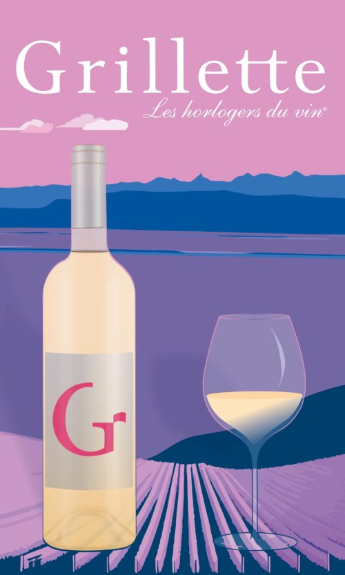 Affiche Grillette La précision et les vins rosés
